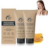 Rindertalg Sonnencreme LSF 50+, Sonnenschutz für Gesicht und Körper, Wasserdicht Feuchtigkeitsspendende Tallow Sunscreen gegen UVA & UVB, Leichte, Schnell einziehend, Nicht Fettend (2)