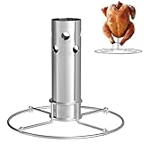 WELL GRILL Edelstahl Hähnchenbräter Bierdose Hähnchengriller mit Abnehmbaren Aromabehälter, Hähnchen Ständer Hähnchenhalter für die meisten Gasgrill und Backofen