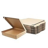 Klein Versandkartons, 200 x 200 x 20 mm Großbriefkartons für Postversand, Versandtaschen Warensendung, Braune Verpackungskartons für Geschäft, Aufbewahrung oder Geschenkbox, aus Wellpappe(10 Stück)