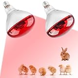 GBKDQQ 2 Stück Reptilien Rotlichtlampe 150 Watt, Terrarium Wärmelampe Tiere Reptilien Wärmelampe Terrarium Wärmelampe Hühner E27 Infrarot Heizlampe für Hühner, Hunde, Schweine, Säugetiere