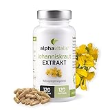 Johanniskraut Kapseln optimal dosiert mit natürlichem Hypericin - 120 Stk. - veganer Extrakt mit Vitamin B6 & B12 - St. John’s Wort Extract aus Hypericum perforatum L.