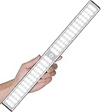 MOSTON mit Bewegungsmelder 78 LED USB Wiederaufladbar Magnetisch Bewegungsmelder Nachtlicht LED, Auto/ON/OFF Geeignet für Schrank Kinderzimmer Flur Schlafzimmer Küche Treppe, DL1978D, White