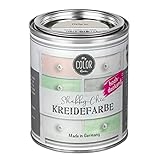My COLOR Room Shabby Chic Kreidefarbe 750 ml - Hellgrau - Küchenmöbellack und Möbelfarbe ohne Schleifen. Wasserbasiertes Chalk Paint, für Holz & mehr mit hoher Deckkraft u. schnell trocknend