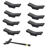 10 Stück Essstäbchen Ablagen, Legierung Essstäbchen Halterung, Fallfest Stäbchen Halter, für Tisch Besteck Set, Restaurants Zubehör（Schwarz）