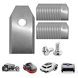 Green Piece Mähroboter Klingen (30 Stück) – Edelstahl – 0,75 mm – kompatibel mit Husqvarna Automower, Gardena, Segway, Navimow, Ecovacs usw. – Hochleistungsschneiden mit Schrauben im Lieferumfang