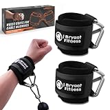 J Bryant Neopren gepolsterte Handgelenkgurte mit verstellbarem dreieckigem Klettverschluss und sicherem Manschettendesign für Kabelmaschinen Workouts Krafttraining - 1 Paar