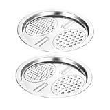 Mikinona 2 Stück Reifenklimaanlage Rostfreie Reiben Für Die Küche Lebensmittelreiben Für Die Küche Multi -funktions -reifen Stahlreiben Für Die Küche Rostfreier Stahl Silber