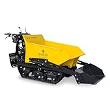 BAMATO Mini Raupendumper MTR-1000PROS mit Kipphydraulik & Selbstladeeinrichtung | 1000kg Traglast | 9,0 kW Leistung | 6 Vorwärts- und 2 Rückwärtsgänge | Dumper Mini Dumper Raupentransporter