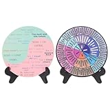 ORFOFE 2 Stück Pack Gefühlsrad mit Ständer Bunte Gefühlsrad Dekoration aus Unbedenklichem Material Schreibtisch und Bürodekoration für Psychische Gesundheit