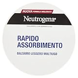 Neutrogena Norwegische Formel, leichter Balsam, Mehrzweck, schnelle Absorption, Körpercreme, Gesicht und Hände, reparierende Handcreme mit 10% Glycerin, feuchtigkeitsspendende Körpercreme für trockene