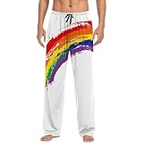 Generisch Herren Leinenhose Mit Taschen Sommer Outfit Hosen Strand Freizeit Stoffhose Leichte Leinen Hose Schlupfhosen Für Lässige Baggy Yoga Männer Freizeithose Jogginghose Strandhose