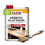 CLOU Arbeitsplatten-Öl für rohes und geöltes Holz, wasserabweisende und abriebfeste Öl-Wachs-Kombination, 250ml