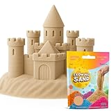 930g Magischer Sand Glutenfrei Natur Sand Weich Formbar Kinetischer Zaubersand Sensorisch Für Kinder Ab 3 Jahren Indoor Sandspiel Kreatives Spielzeug Weihnachts Geschenk Für Jungen Mädchen - Braun