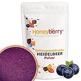 Gefriergetrocknetes Wild Heidelbeerpulver 100g - Gefriergetrocknete Früchte Pulver - Heidelbeerpulver Gefriergetrocknet zum Backen, für Smoothies & Müsli - Natürliches Heidelbeeren Pulver ohne Zusätze
