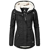 Generisch Regenjacke Damen Wasserdicht Lang Regenmantel Wasserdicht Trenchcoat Faltbar Windbreaker Herbst Winter üBergangsjacke Softshelljacke mit Kapuze Leicht Atmungsaktiv Laufjacke Outdoorjacke