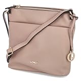 L.CREDI Damen Crossbody Bag/Schultertasche/Umhängetasche ELLA Rosa Kunstleder vegan, Größe:-, Farbauswahl:rose/pink