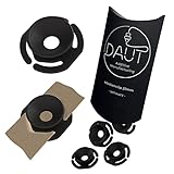 Daut V-Cant-C Maskenhalter Skihelm | Einfache Anbringung | Fester Sitz | 4 Stück - Helmclips Maske Schwarz