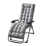 GXFWJD Liegenauflage Auflage Polster für Gartenmöbel Polsterauflagen für Gartenliege Sonnenliege Liegestuhl Kissen extra dick 8cm Waschbar (Color : Gray, Size : 170x53cm)