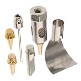 PENIKOKO Lötkolbenspitzen Teilig Langlebige Metall Ersatzspitzen Kompatibel Einfach Wechselbar Präzise Verarbeitung für Reparatur und Heimwerker Gaslötkolben Zubehör