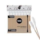 Wattestäbchen 100 – Candore – Stärkerer Bambusstab, weicher Baumwollkopf – Biologisch Abbaubar