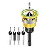 Senker-Bit, Bohraufsatz für Schränke, verstellbares Steckfutter-Design, langlebiges Metall, einfache Verwendung, Bohrwerkzeug, Hardware-Zubehör für den Möbelbau, Zuhause, Automobil, elektrische Sicher