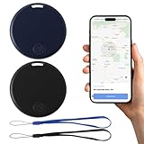 2 Stück Schlüsselfinder Bluetooth 5.2 GPS Tracker, Schlüsselfinder für Android & iOS, Kompatibel mit iSearching App, Schlüsselanhänger GPS Tracker für Schlüssel, Geldbörse, Tasche, Haustiere, Koffer