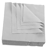 DEARMAMY 100 Stück Brillenputztuch Brillenreiniger Tuch Mikrofasertuch Für Brillen Brillenputztücher, Linsenreiniger Reinigungstücher Für Sonnenbrillen Superfeine Faser Grey