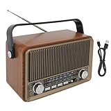 AM/FM/SW Retro Radio mit Bluetooth, Kofferradio mit 1200mAh Akku, Küchenradio Nostalgie Radio Klein, Vintage Radios, Unterstützt USB/TF/AUX Funktion, Einfaches Radios für Zuhause, Büro, Outdoor