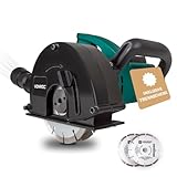 VONROC Mauernutfräse mit Absaugung [1700W] - Schlitzfräse Nutfräser für Kabelnut [14/19/29mm] - Schlitzmaschine 150mm mit Schnittiefe [4-40mm] inklusive 2 Diamantscheiben