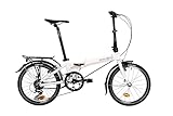 DAHON Mariner D8 Faltrad für Erwachsene, 8-Gang-Getriebe, 20 Zoll Faltrad Tragbares Gewicht 27,7 lbs Weiß