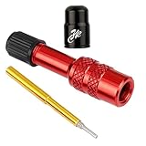 NOLITOY Aluminiumlegierung Ventiladapter Verlängerung Fahrradventilkonverter Luftschlauchdüse Kompatibel mit Mountainbike und Rennrad Luftdicht Robust Rot