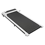 HuKaiL Laufband Klappbar für Zuhause, 6km/h Walking Pad laufbänder bis 100Kg mit HD-Anzeige und Fernbedienung, 220V 600W 2.25HP Walking Pad Klappbar Treadmill mit Räder und Halterung, Weiß, 38*100cm