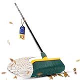 Novaliv Premium Krallenbesen mit Stiel 30cm, Spezialbesen gebogenen Borsten Kunststoffkopf -Ideal als Gartenbesen, Kratzbesen, Kunstrasen Besen, Optimal für Camping, Straßenbesen