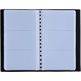 Zacro Visitenkartenmappe für 240 Karten Ideal für Büro und Praxis Visitenkartenbuch Kundenkarten Kreditkarten Schwarz