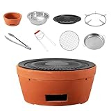 32 cm multifunktionaler tragbarer Holzkohlegrill mit komplettem Zubehör – ideal für Outdoor-Kochen, Camping und Picknicks, perfekt für Töpferbegeisterte