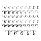 Generisch Regenrinne Clips,Metall Wiederverwendbare Haken | 50 Stück Außen LED Streifen Clips,Für LED-Streifen Laternen Feiertag Hochzeit Camping Balkon Dach Garten Dachschindel
