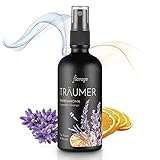 florage Bio Kissenspray 100ml zum harmonischen Einschlafen, Lavendel & Orange - TRÄUMER, Sleep spray für Kissen & Räume mit Bio Orangen & Lavendelöl, Einschlafspray für Bett Kopfkissen