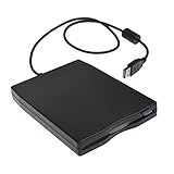 Huatuo USB 2.0 FDD externes Diskettenlaufwerk, tragbar, kompatibel mit Windows, Windows 98 / SE / ME / 2000 / XP / WIN7 / Vista / MAC / Betriebssystem OS8.6 schwarz