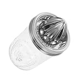 Homoyoyo Manuelle Zitruspresse Edelstahl für Mason Jar Leicht und Robust Vielseitiger Handentsafter für Orangen Zitronen Limetten Einfach zu Reinigen Praktisches Küchenwerkzeug für Zuhause