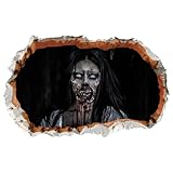 Halloween-Aufkleber, spannende Abziehbilder, Zombie-Fensteraufkleber, wasserdicht, Halloween | Wandkunst für den Innen- und Außenbereich, für Autos