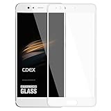 doupi FullCover Panzerfolie für Huawei P10, Preimium 9H Hartglas HD Displayschutz Anti Kratzer Glas Schutzfolie, weiß