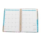 jojofuny Coil Planner Englisches Notizbuch mit Wöchentlichen und Monatlichen Planungsseiten für Schüler und Studenten Leicht und Tragbar für Unterwegs