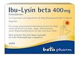 Ibu-Lysin beta 400 mg Filmtabletten - Kopfschmerztabletten mit 400 mg Ibuprofen-Lysin - Filmtabletten stark gegen Kopfschmerzen, Migräne & Fieber - für Erwachsene & Jugendliche ab 12 Jahren - 50 Stk.