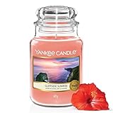 Yankee Candle Duftkerze im Glas (groß) | Cliffside Sunrise | Kerze mit langer Brenndauer bis zu 150 Stunden | Perfekte Geschenke für Frauen