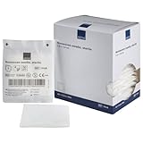 ABENA Kompressen 125 Stück, nicht gewebt, STERIL ULTRASOFT Wundauflagen, 4-lagig, 7.5 x 7.5 cm, Mullkompressen, verpackt 5 Stück