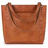 Berliner Bags Vintage Shopper Tasche Damen Seville, Henkeltasche aus Leder, Handtasche für Frauen - Braun