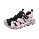 DREAM PAIRS Mädchen Geschlossene Sandalen Sommer Jungen Sportsandalen Kinder Outdoor Strandsandalen Klettverschluss Atmungsaktiv Verschleißfest Unsex,Size 31,Pink/Schwarz,SDAS2305K-E