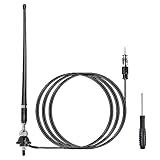 RED WOLF Marine Radio Antenne Flexible, Gummi Ente Antenne FM AM für Boot Yacht ATV UTV Traktor LKW UKW Stabil Schwarz 16 Zoll