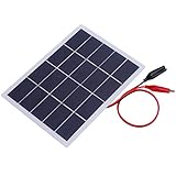 Minisolarpanel, 3W 5V Wasserdichtes Polykristallines Silizium Solarpanel Kits DIY Laminierte Platte Batterieplatte Hoher Umwandlungsrate Ladegerät Tragbares Solarzelle Handy Heimbeleuchtung 170x130mm