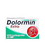 Dolormin® Extra – Schnelle Hilfe bei Schmerzen – wie Kopf-, Zahn- und Regelschmerzen – mit Ibuprofen-Lysin – 20 Stück